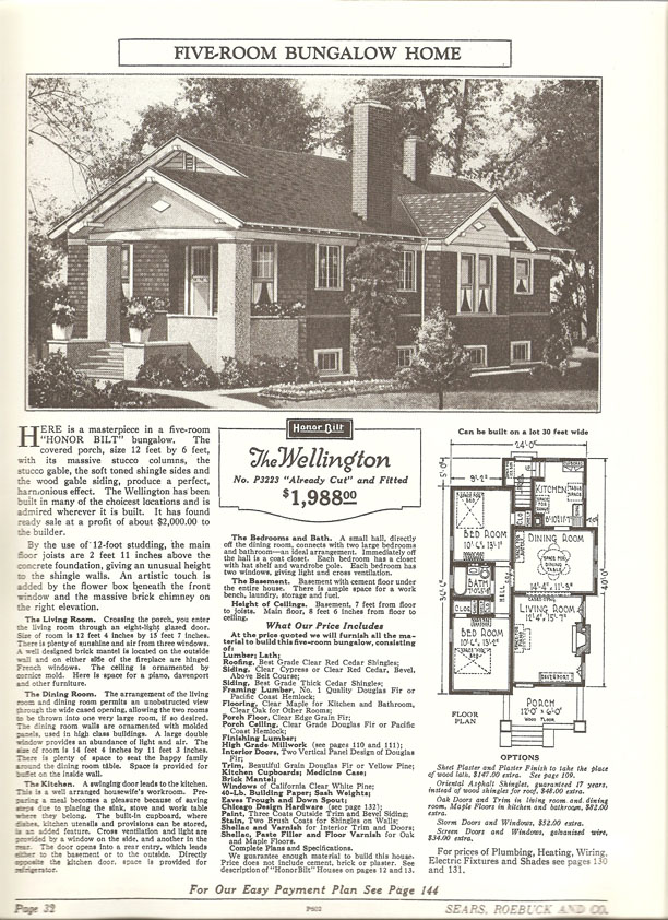 1926 Sears Wellington Model Catalog Page