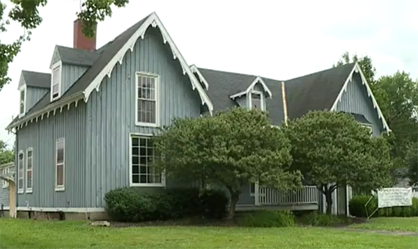 Historic Blue Cottage Front Exterior