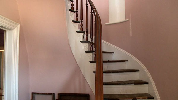 Stairway in Gothic Italianate