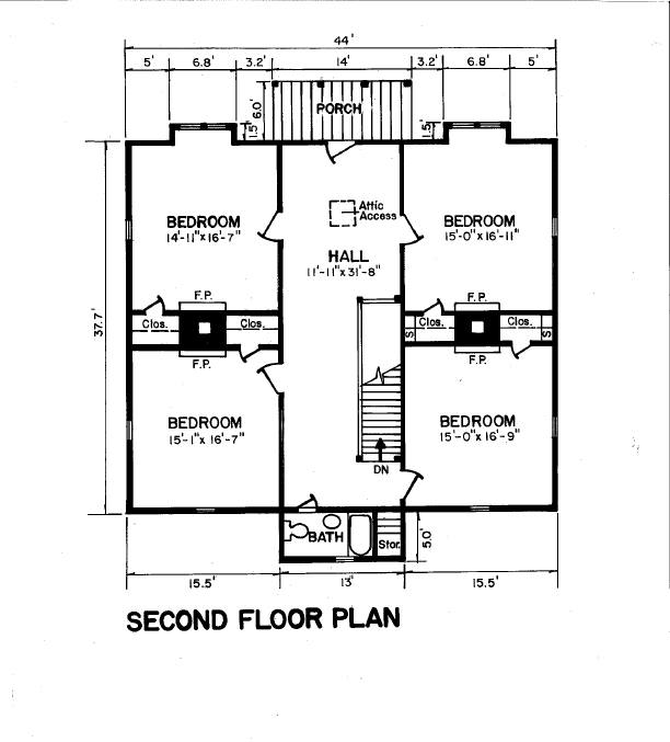 Second Floor Plan Laughinghouse-Fawcett